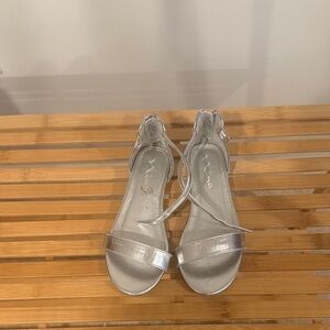 Silver Nina sandals, size 12 girls